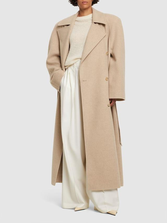 Alternative view of Belted cashmere long coat