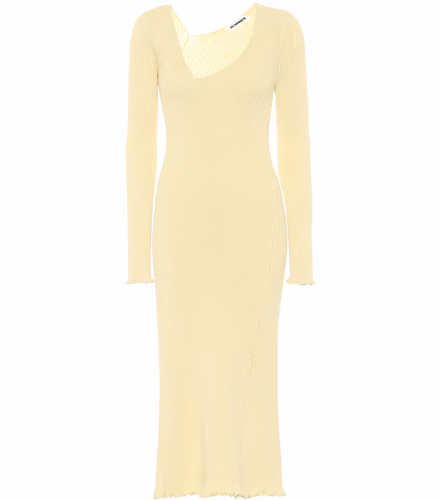 Wool-blend midi dress