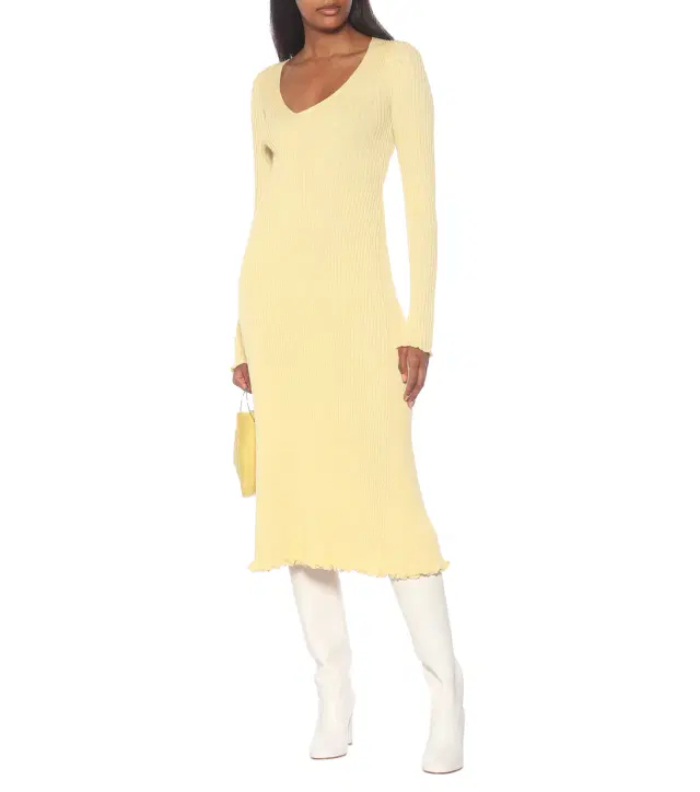Alternative view of Wool-blend midi dress