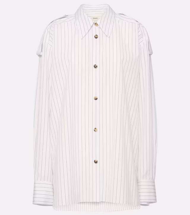 Pinstriped cotton shirt
