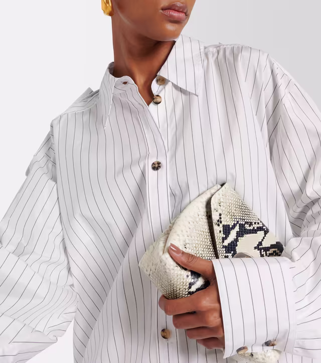 Alternative view of Pinstriped cotton shirt