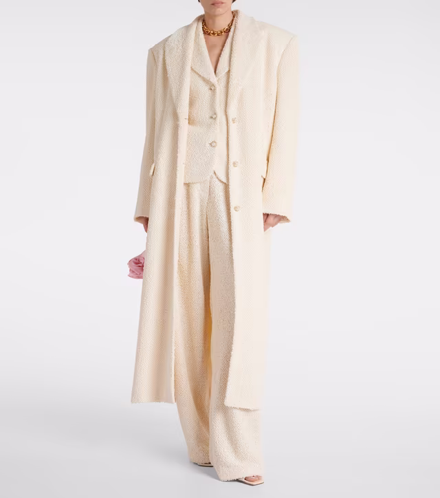Alternative view of Single-breasted bouclé coat