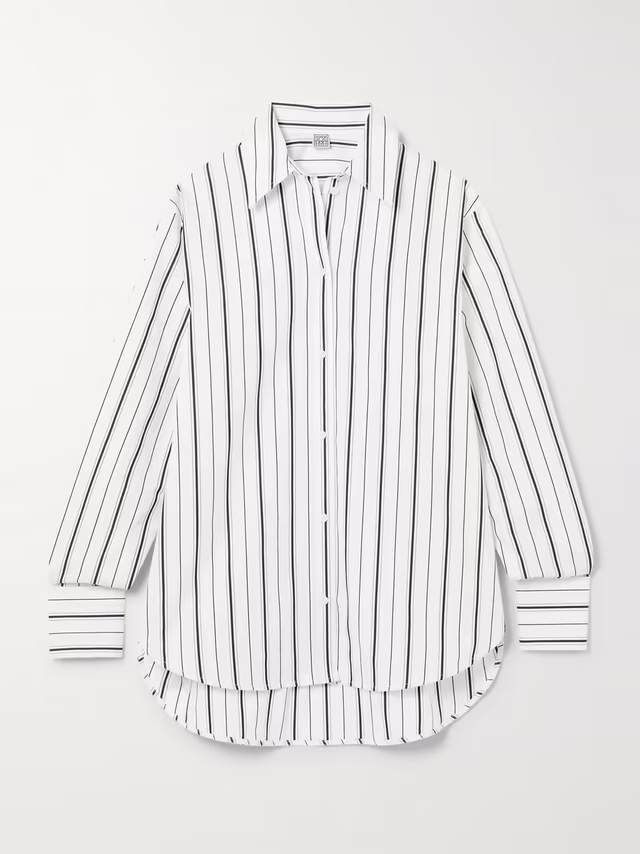 Striped cotton-poplin shirt