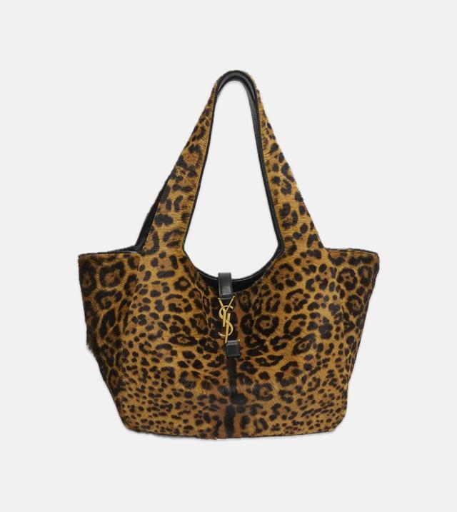 Leopard-print tote bag