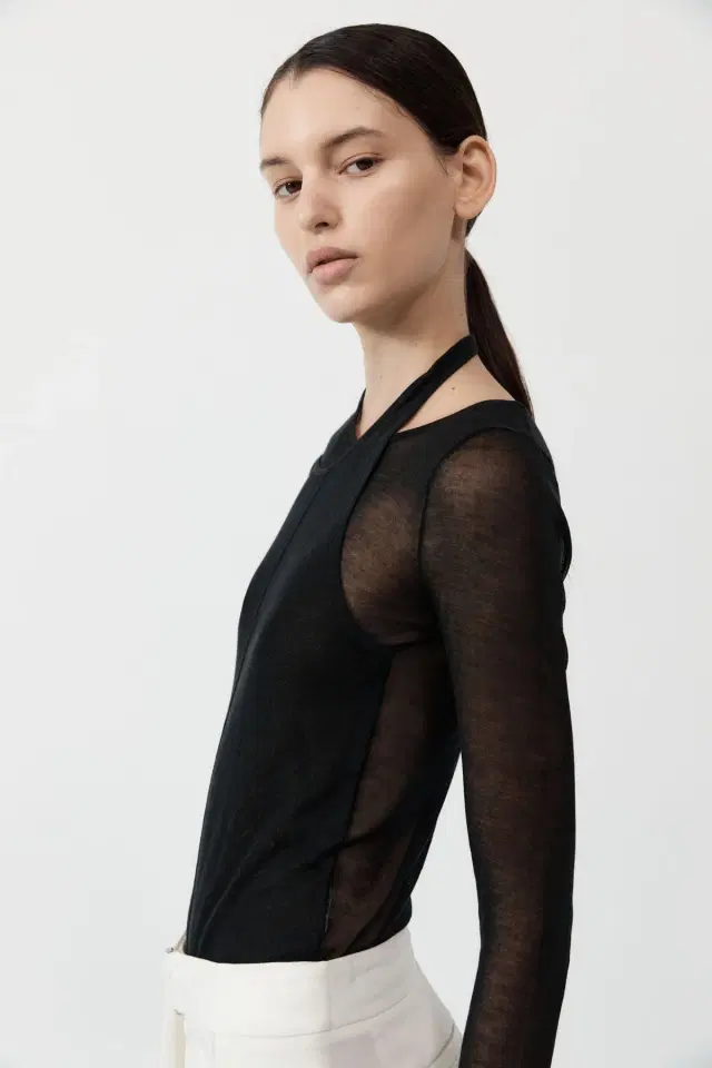 Alternative view of Semi Sheer Loop Top